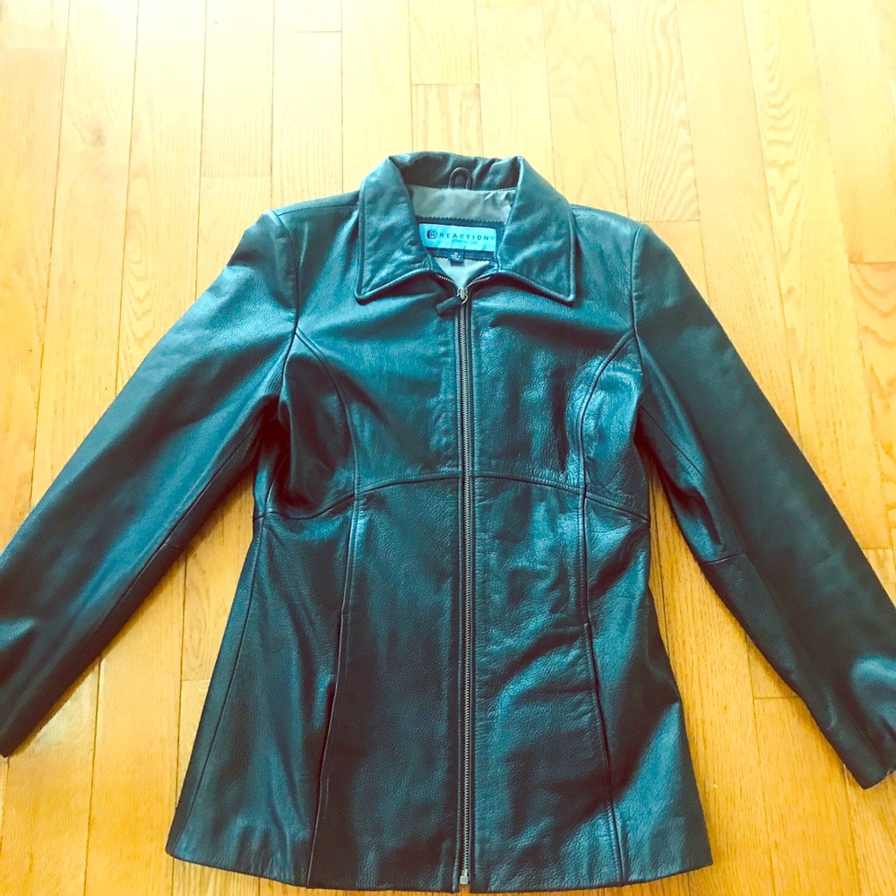 Black Leather Women’s Coat